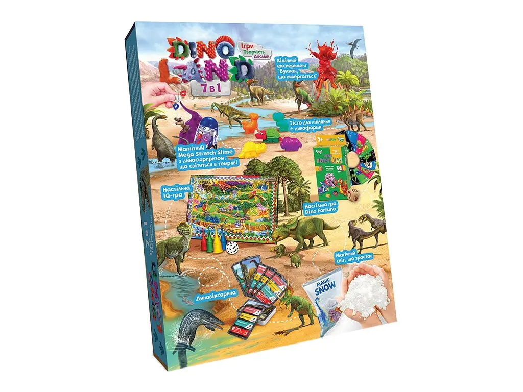 Креативна творчість Dino Land 7 в 1 DL-01-01U Різнокольоровий shop (4823102807737) - фото 2