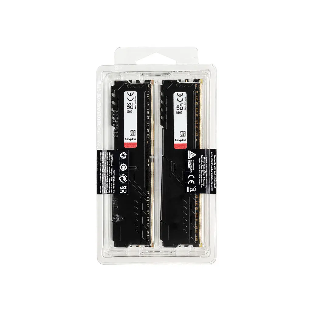 Модуль пам'яті для комп'ютера DDR4 32GB (2x16GB) 3200 MHz Fury Beast Black Kingston Fury (ex.HyperX) (KF432C16BBK2/32) - фото 4