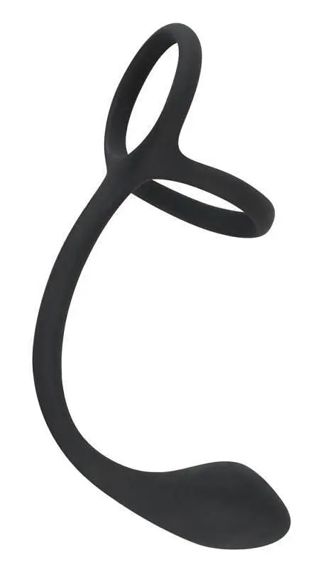 Ерекційне кільце Orion Black Velvets CockBall Ring+Plug - фото 2