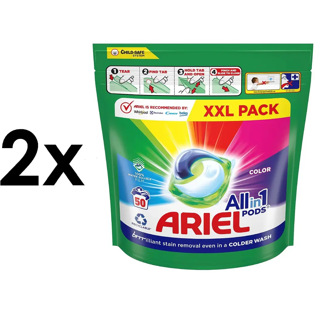 Капсулы для стирки Ariel Pods Все-в-1 Color для цветной ткани 100 шт. - фото 2
