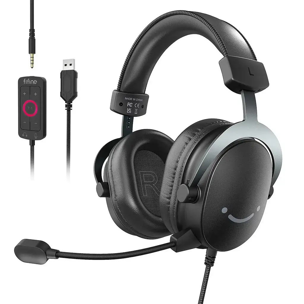 Игровая гарнитура FIFINE H9 USB / Jack 3.5 мм / 7.1 Surround / Съемный микрофон - фото 2