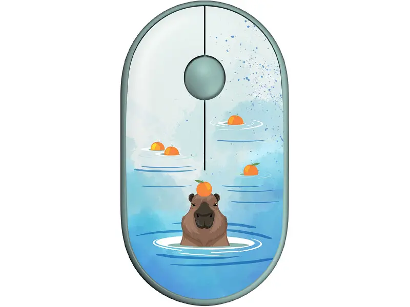 Миша 2E MF300 Capybara Silent WL BT Tangerine (MF300WCAPIBARAGN)