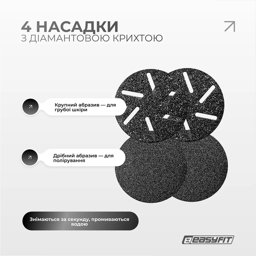 Пилка для п’ят EasyFit V-Pro - вакуумна електрична пемза з LCD-дисплеєм - фото 5