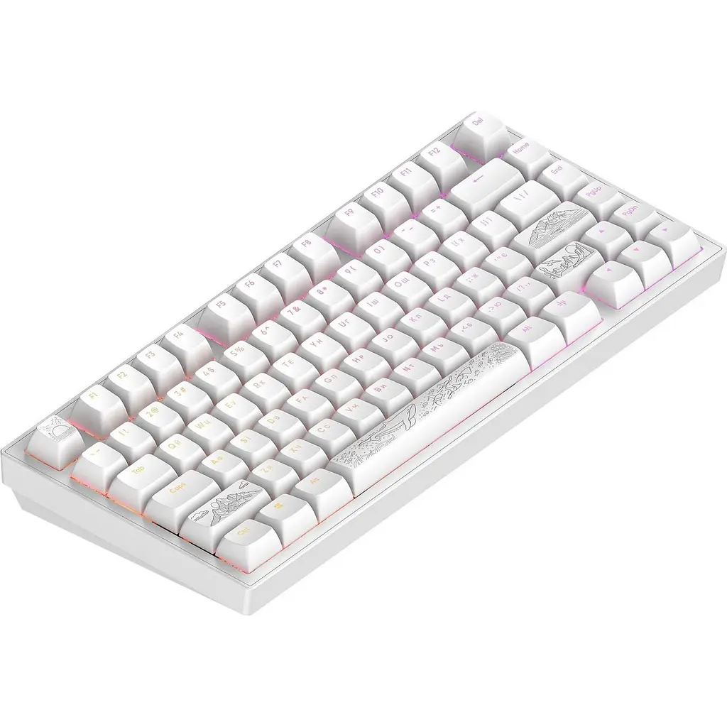 Клавиатура Dark Project ALU81 Terra Nostra ENG/UA White (DPKB_NOSTRA_81_ANSI_WHITE_UA) [122653] - фото 4