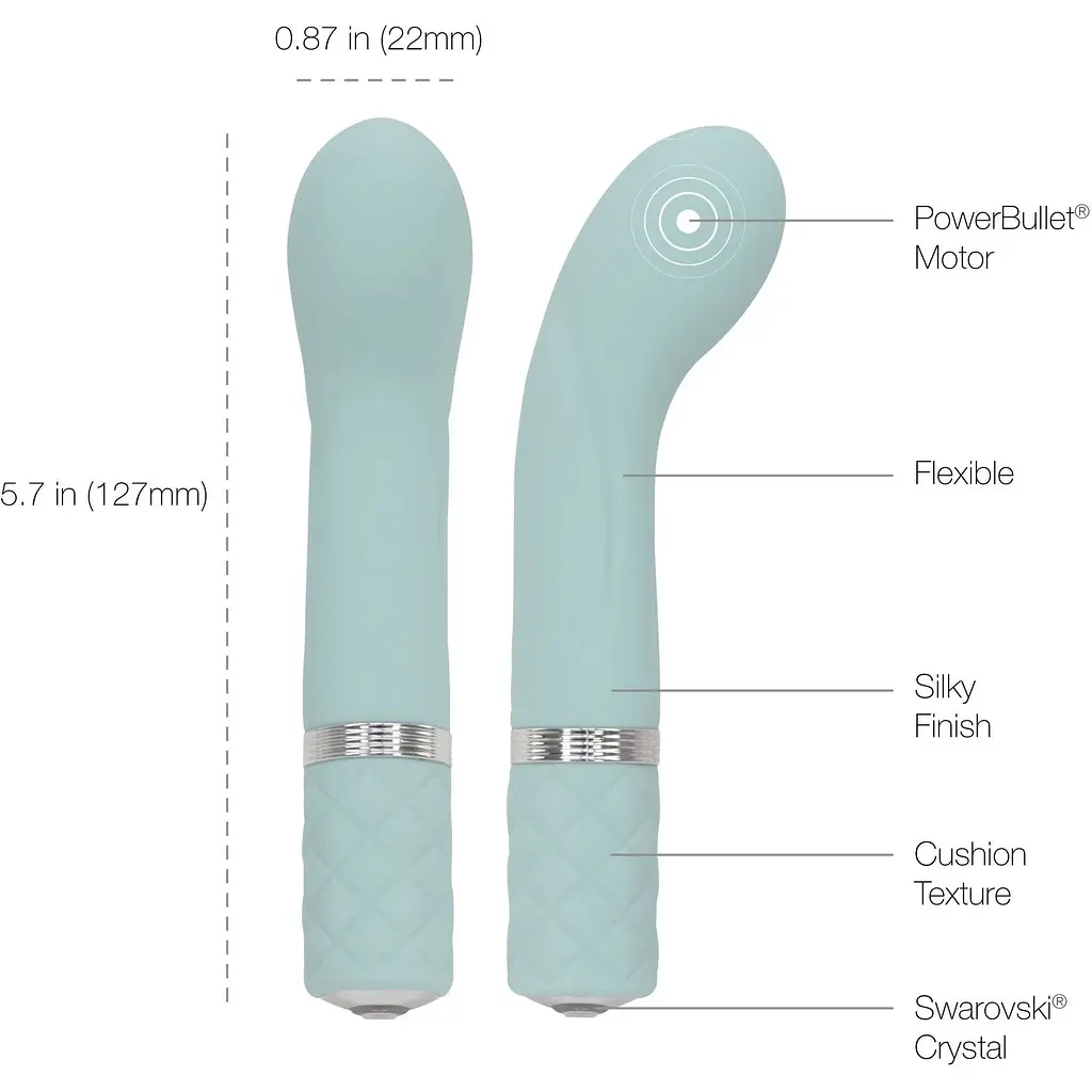 Роскошный вибратор Pillow Talk - Racy Teal с кристаллом Сваровски - фото 8