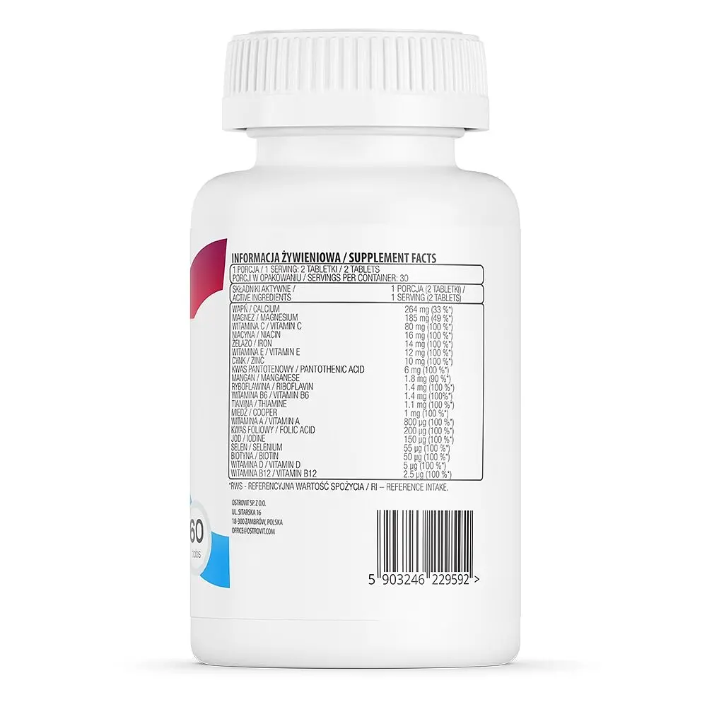Вітаміни та мінерали OstroVit 100% Vit & Min, 90 таблеток - фото 2