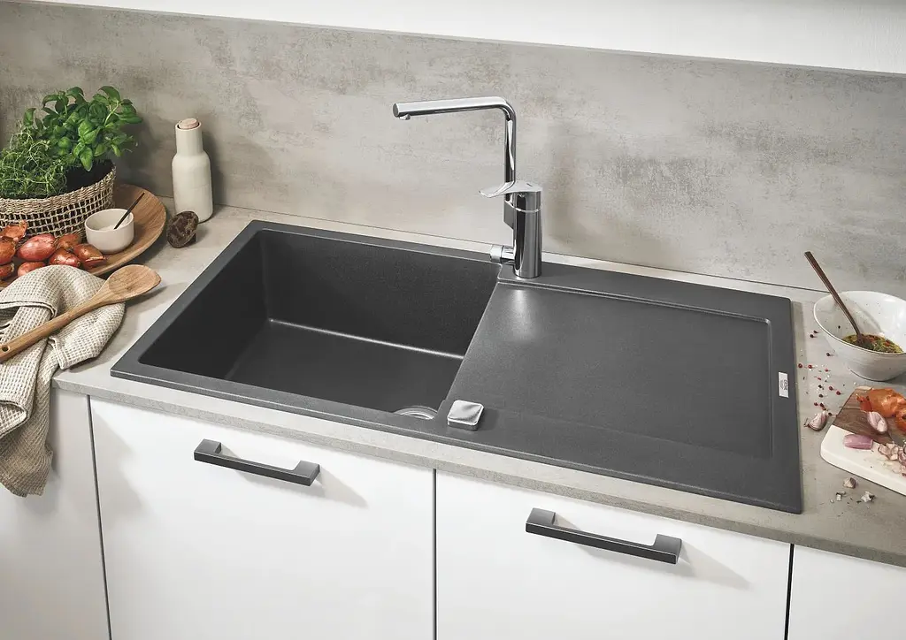 Кухонна мийка Grohe K500 из композита 31645AT0, Сірий - фото 3