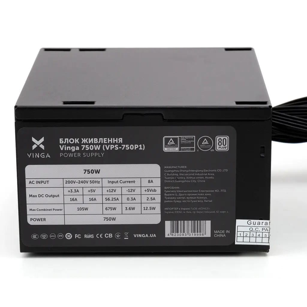 Блок живлення Vinga 750W ОЕМ (VPS-750P1) - фото 8