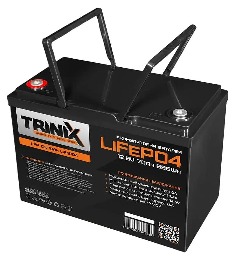Акумуляторна батарея для ДБЖ Trinix LiFePO4 12.8 V / 70 А*ч (44-00007) - фото 3