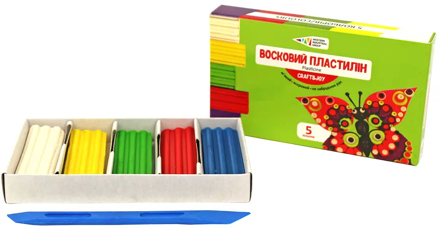 Пластилін Craft and Joy 5×60 г зі стеком ГАММА