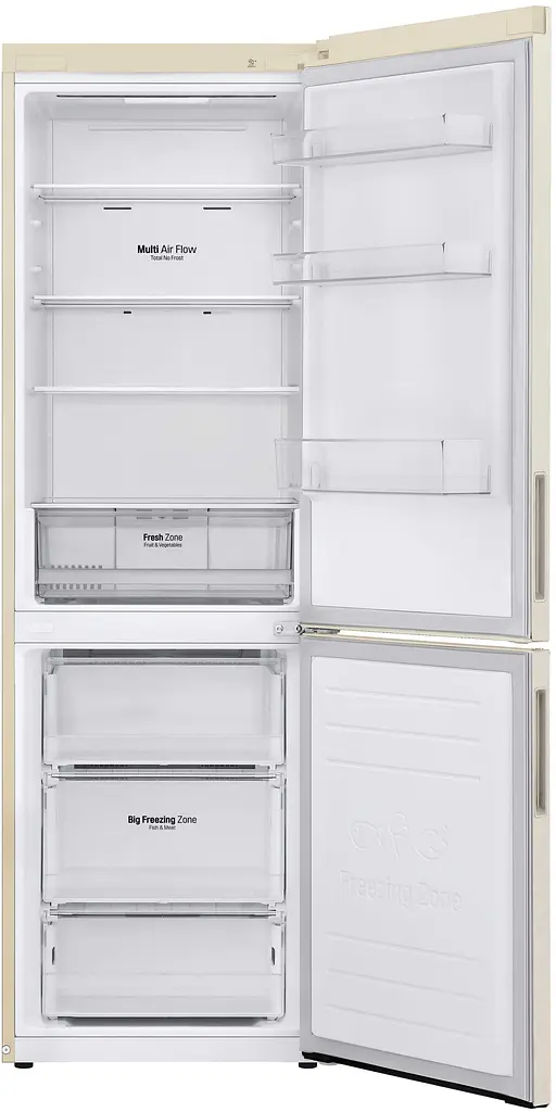 Холодильник LG GA-B459CEWM бежевый (GA-B459CEWM) - фото 2