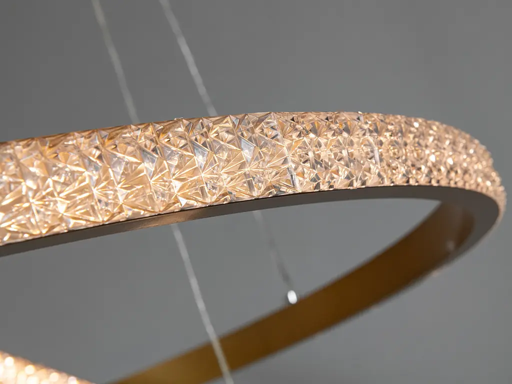 Люстра стельова LED Diasha D2489-800+600G, 100W, золото, діаметр 80 см, IP20, для вітальні - фото 5