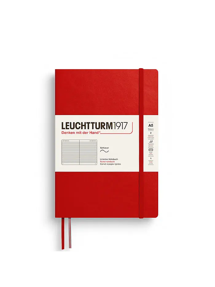 Блокнот Leuchtturm1917, Середній, М'яка обкладинка, Cherry, Лінія (373995) - фото 7