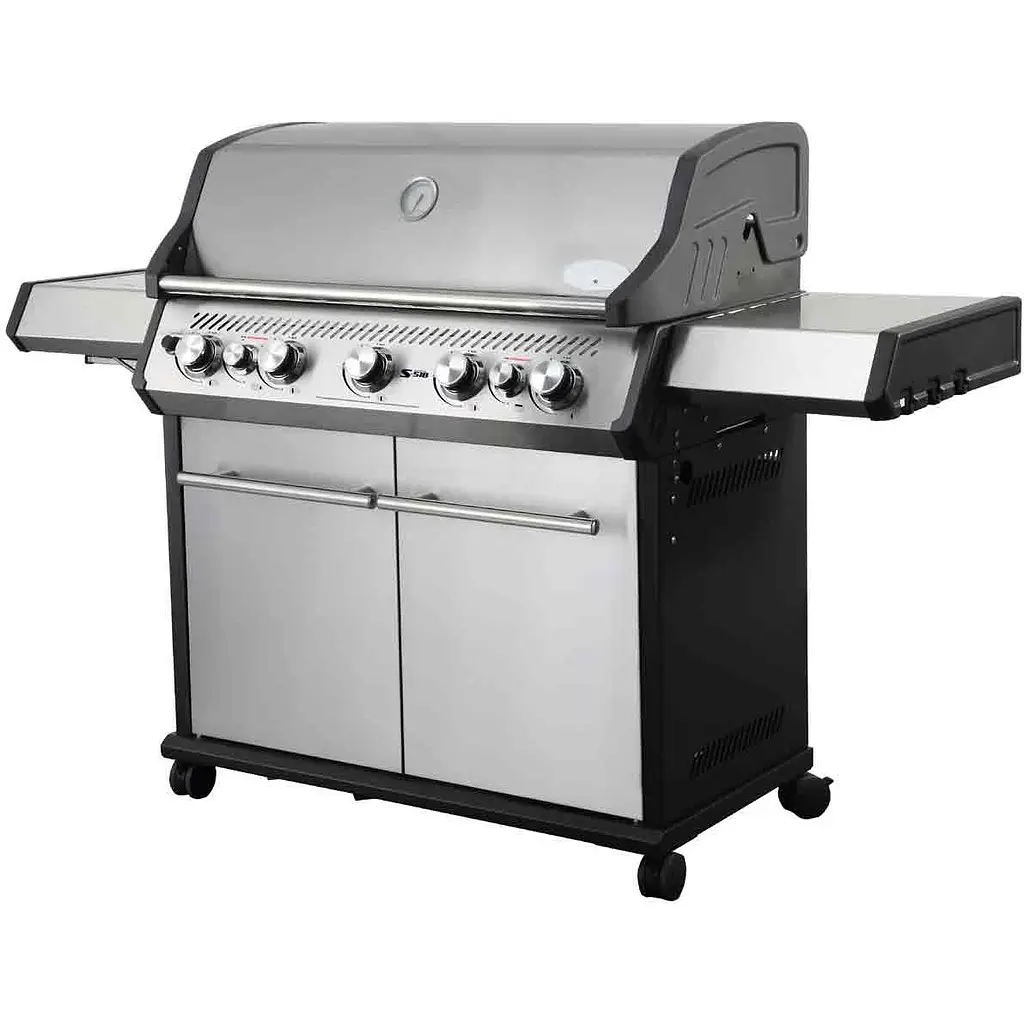 Газовий гриль Santos S-518 з бічним і заднім пальником, нержавіюча сталь (890604) - фото 2