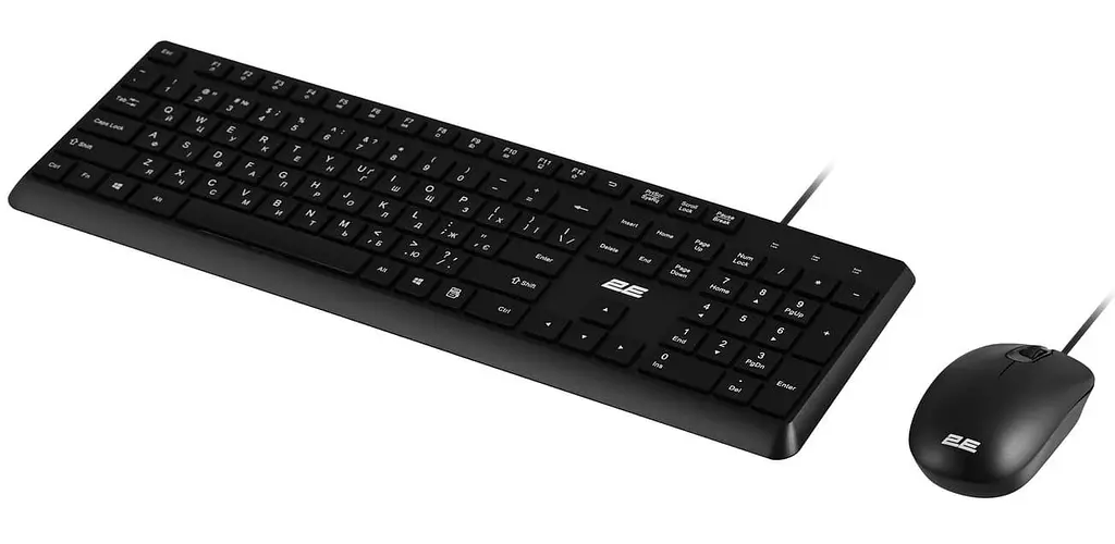 Комплект клавиатура та миша 2E MK405 USB-A, EN/UK, чорний - фото 2