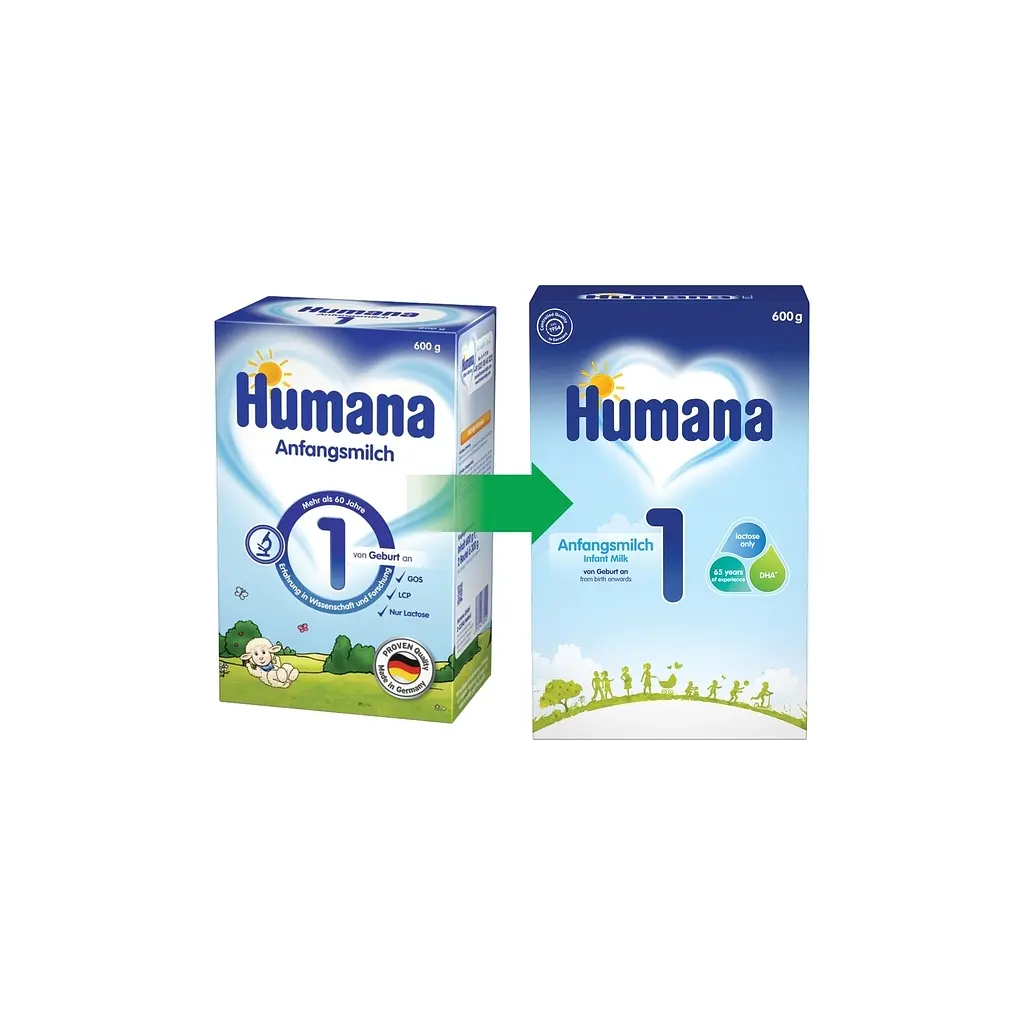 Дитяча суміш Humana 1 LC PUFA з пребіотиками і нуклеотидами, 600 г (4031244720221) - фото 2