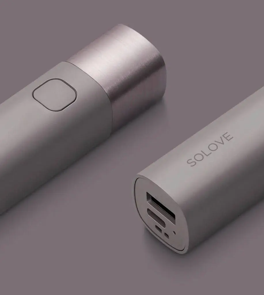 Ліхтарик + павер банк Solove X3S Portable Flashlight USB-C сіро-коричневий (purple) - фото 5