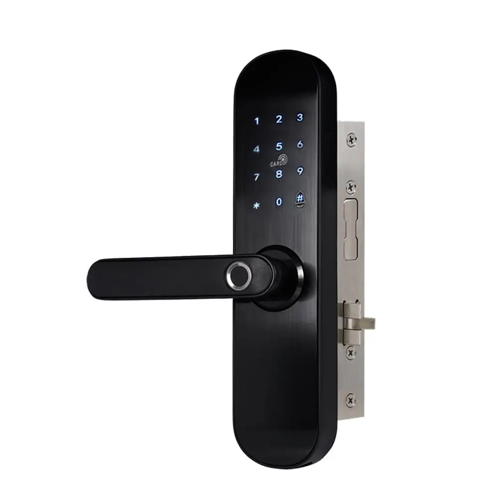 Замок біометричний автономний Trinix TRL-5103BTF Black Left з Bluetooth, зчитувачем відбитків пальців і карт Mifare (65-00012) - фото 2