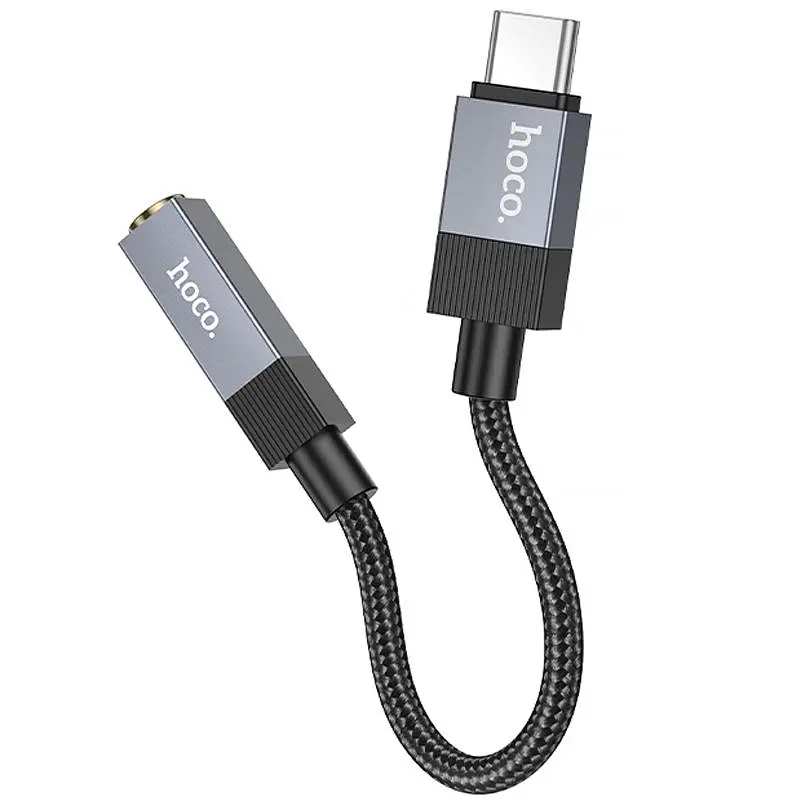 Переходник Hoco UPA32C Type-C на 3,5 мм, черный - фото 4