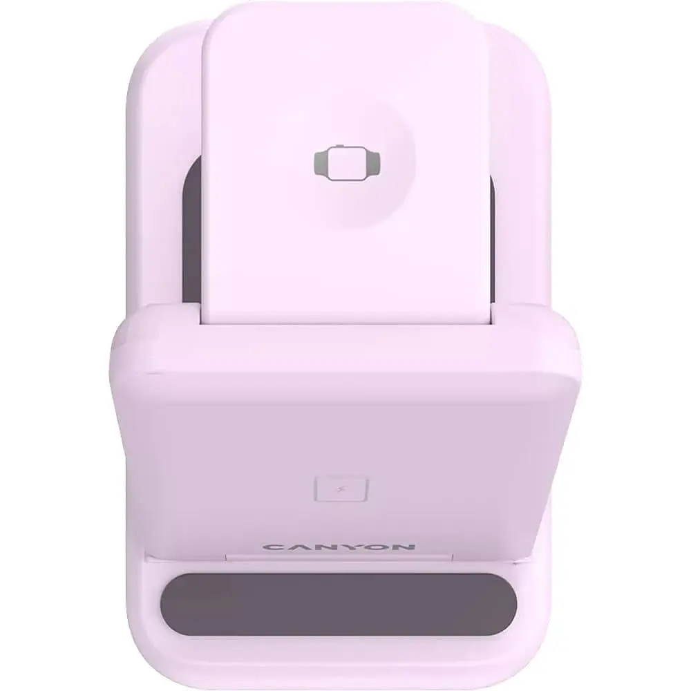 Зарядное устройство Canyon WS-304 3 в 1 QI Iced Pink (CNS-WCS304IP) - фото 3