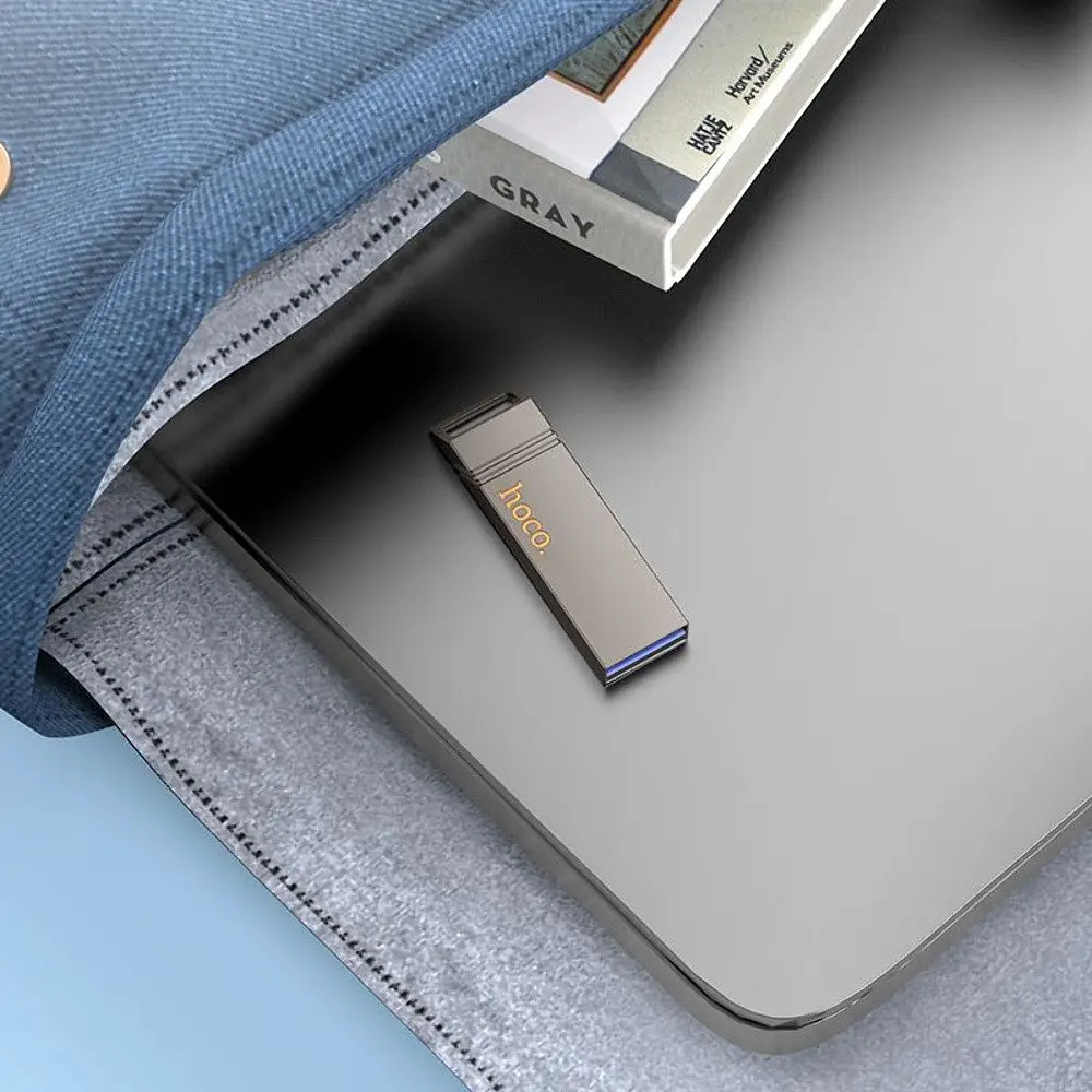 USB флеш накопичувач Hoco UD13 256GB USB 3.2 металевий сірий - фото 5