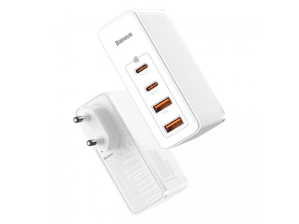 Мережевий зарядний пристрій Baseus GaN2 Pro Quick Charger 2USB + 2Type-C 100W CCGAN2P-L02 White - фото 5