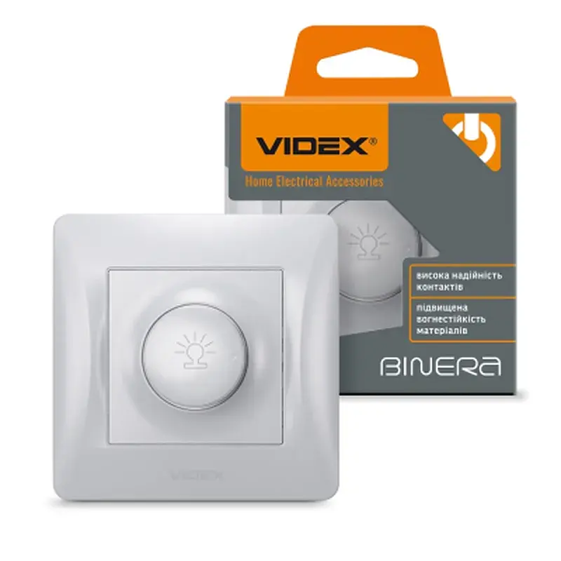Світлорегулятор Videx BINERA 600Вт сереб (VF-BNDM600-SS) - фото 4