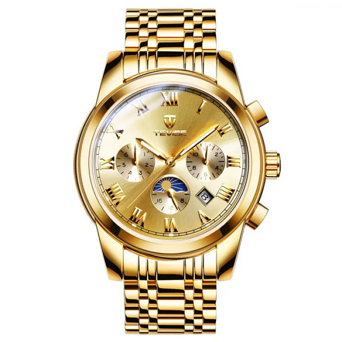 Чоловічий годинник Tevise Royal Gold - фото 3