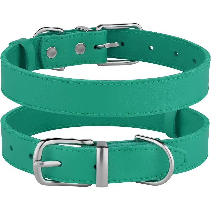 Нашийник для собак BronzeDog Barksi Classic шкіряний XL 43-56х23 см ментоловий - фото 3