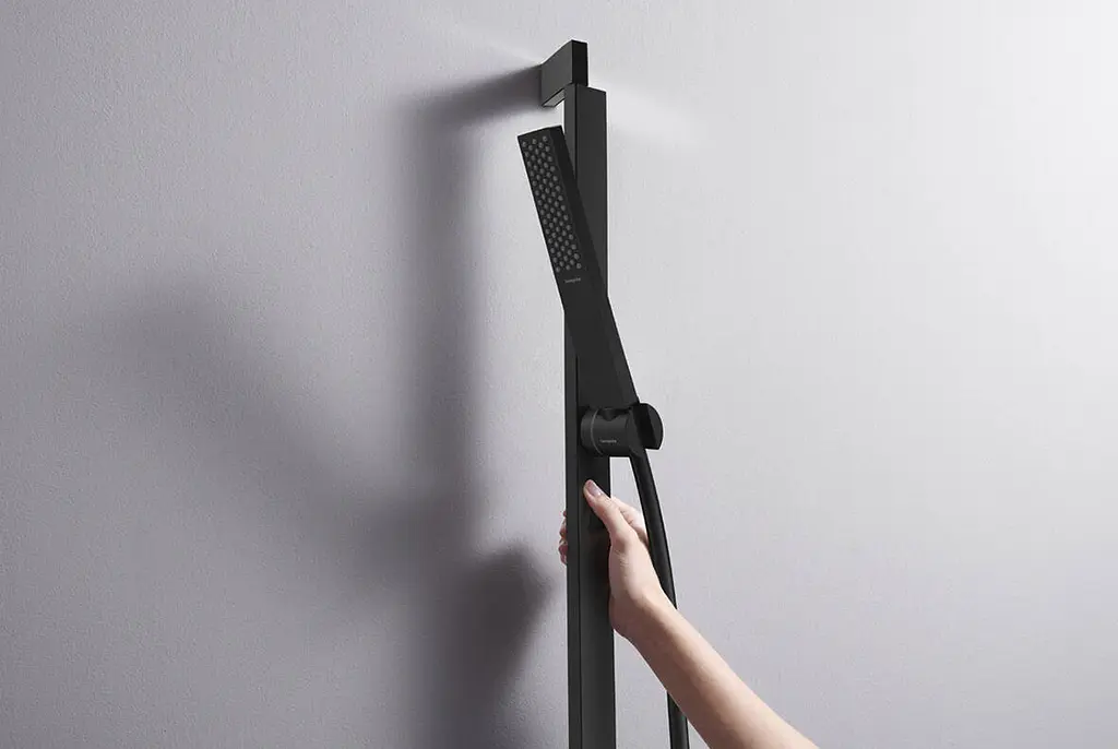Душова штанга Hansgrohe Unica E Puro 90 см зі шлангом matt black 24403670 - фото 3