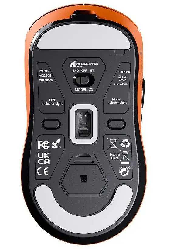 Миша Attack Shark X3 Wireless (AS-6972792470825-O) Orange (G-000004019) - фото 5