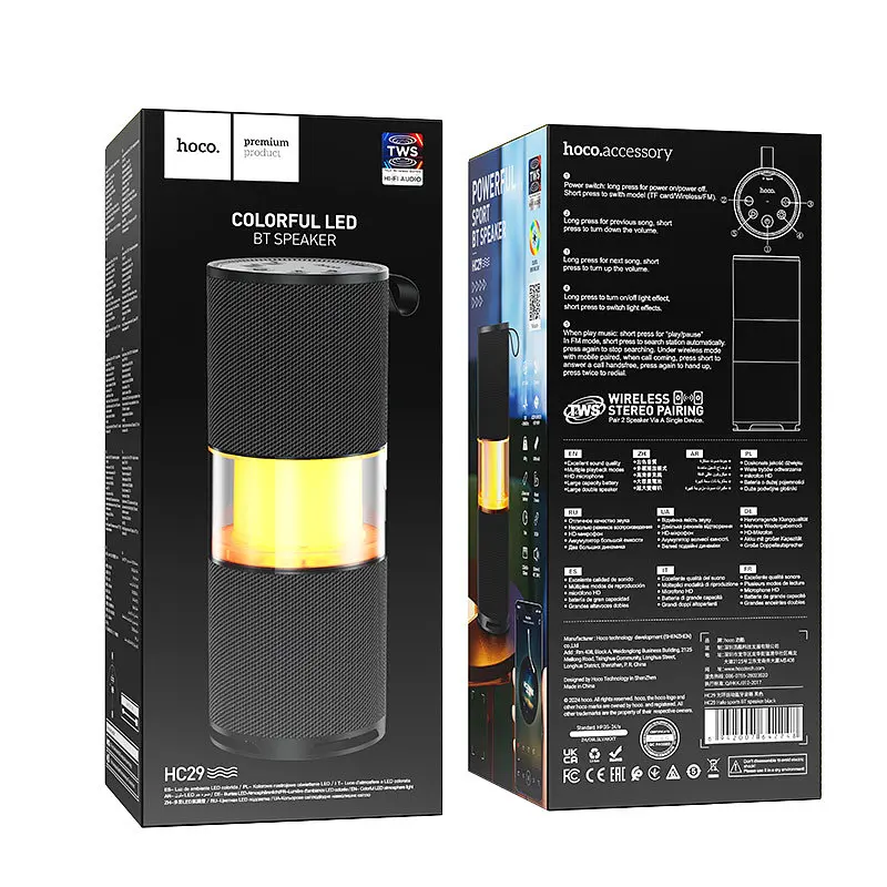 Bluetooth Колонка Hoco HC29 Halo sports Black - фото 2