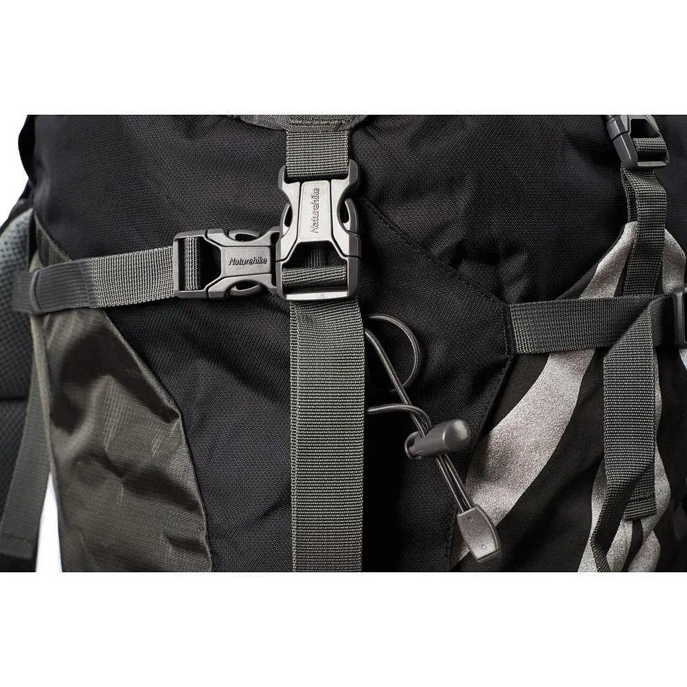 Рюкзак туристичний Naturehike NH70B070-B, 70 л + 5 л, чорно-сірий - фото 7