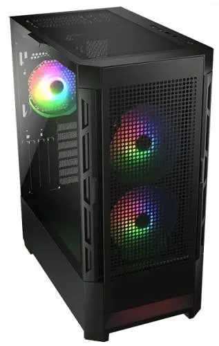 Корпус Cougar Airface RGB Black без БЖ ATX / Micro ATX / Mini ITX USB 3.0 x2 USB 2.0 x1 RGB підсвічування 2x140 ARGB 1x120 ARGB загартоване скло 230x491x386 мм - фото 4