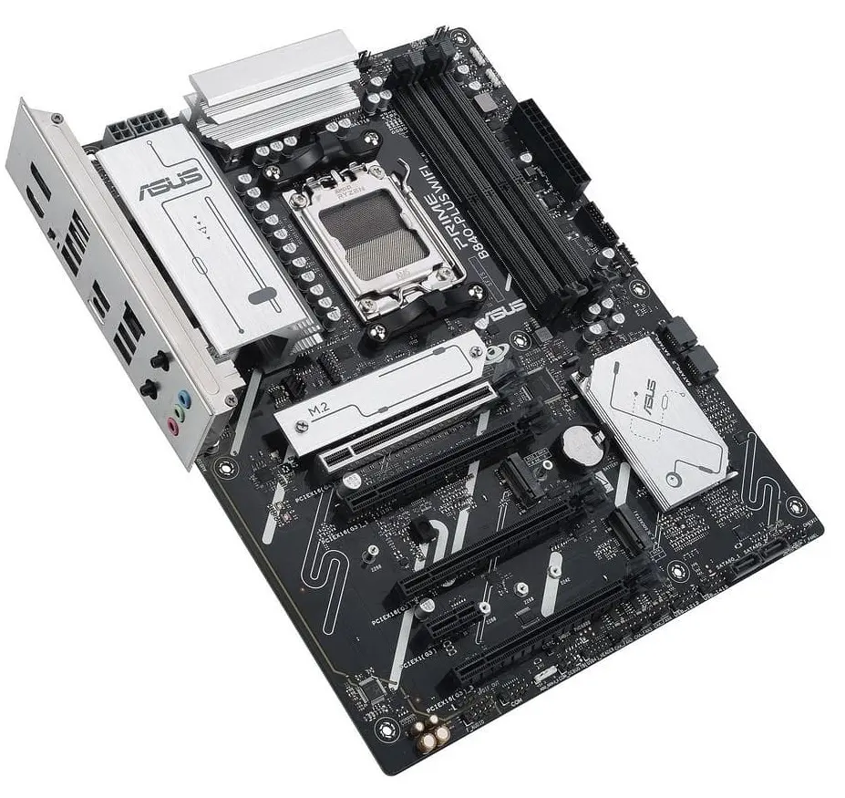 Материнська плата AM5 Asus PRIME B840-PLUS WIFI, B840, 4xDDR5, Int.Video (CPU), 4xSATA3, 3xM.2, 1xPCI-E 4.0x16, 3xPCI-E 3.0x16, 1xPCI-E. 2.5Gb, WiFi 6E, Bluetooth 5.3, 6xUSB 3.2/6xUSB 2.0, HDMI/DP, ATX - фото 5