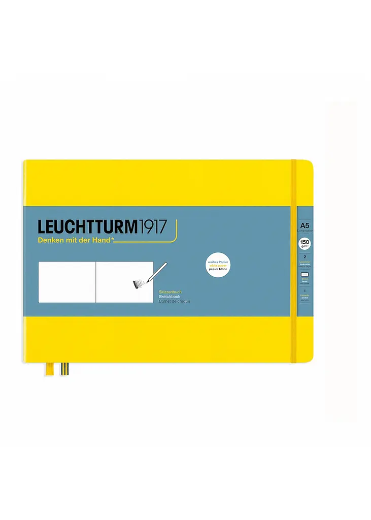 Скетч-Бук Leuchtturm1917, Medium Landscape, 150 г/м.кв., Лимонний (362368) - фото 4