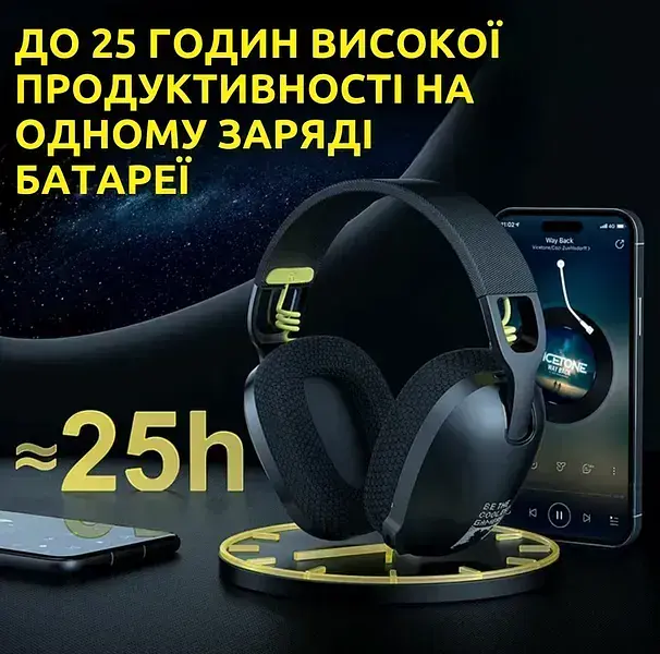Беспроводные игровые наушники Onikuma B2 / 2.4G / Bluetooth 5.3 / AUX / Black - фото 5