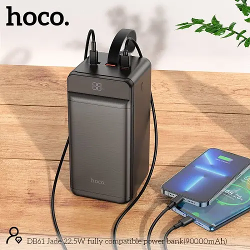 Універсальна мобільна батарея Hoco DB61 Jade 22.5W fully compatible 90 000mAh чорний - фото 4