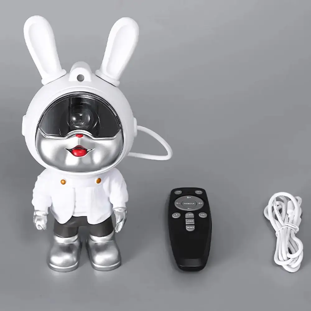 Нічник-проектор зоряного неба GALAXY NIGHTLIGHT PROJECTOR Світильник Заєць-космонавт з пультом 8 режимів - фото 3
