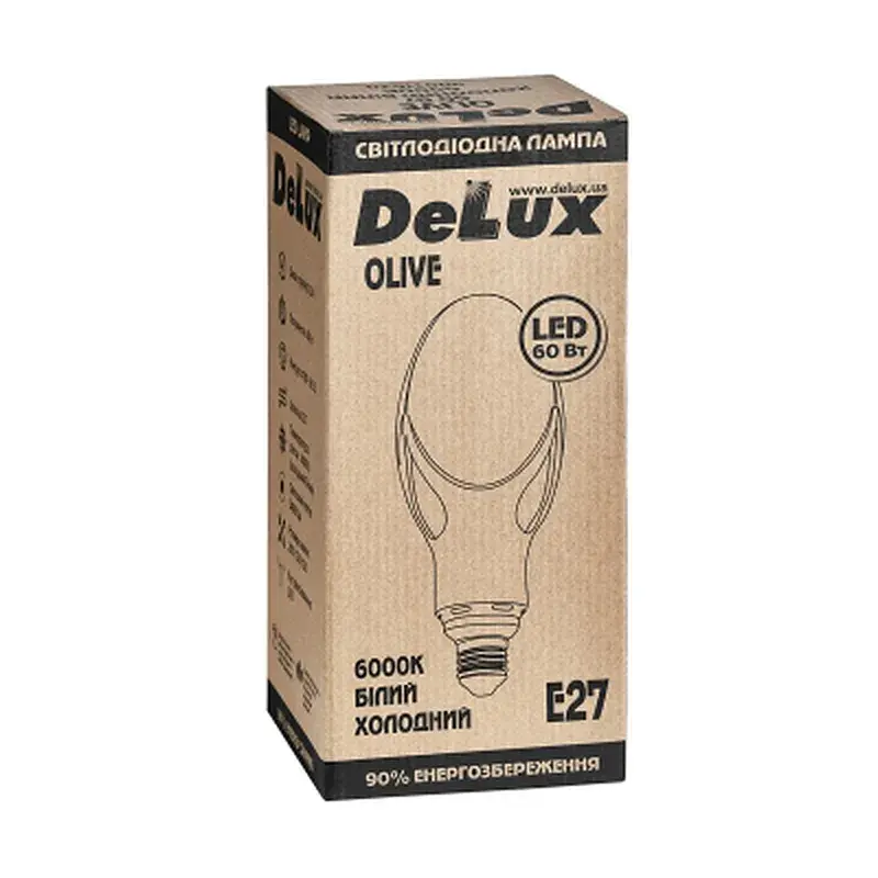 Лампочка Delux OLIVE 60W E27 6000K (90011620) - фото 3