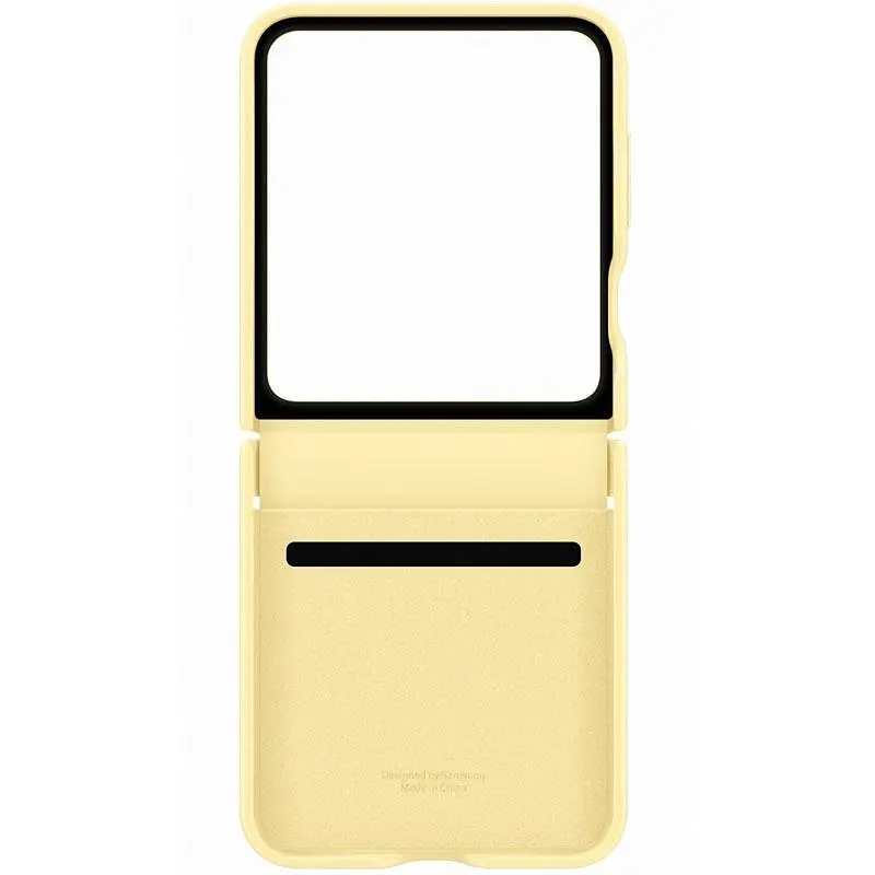 Кожаный чехол Epik Leather Case AAA для Samsung Galaxy Z Flip6 Yellow - фото 6