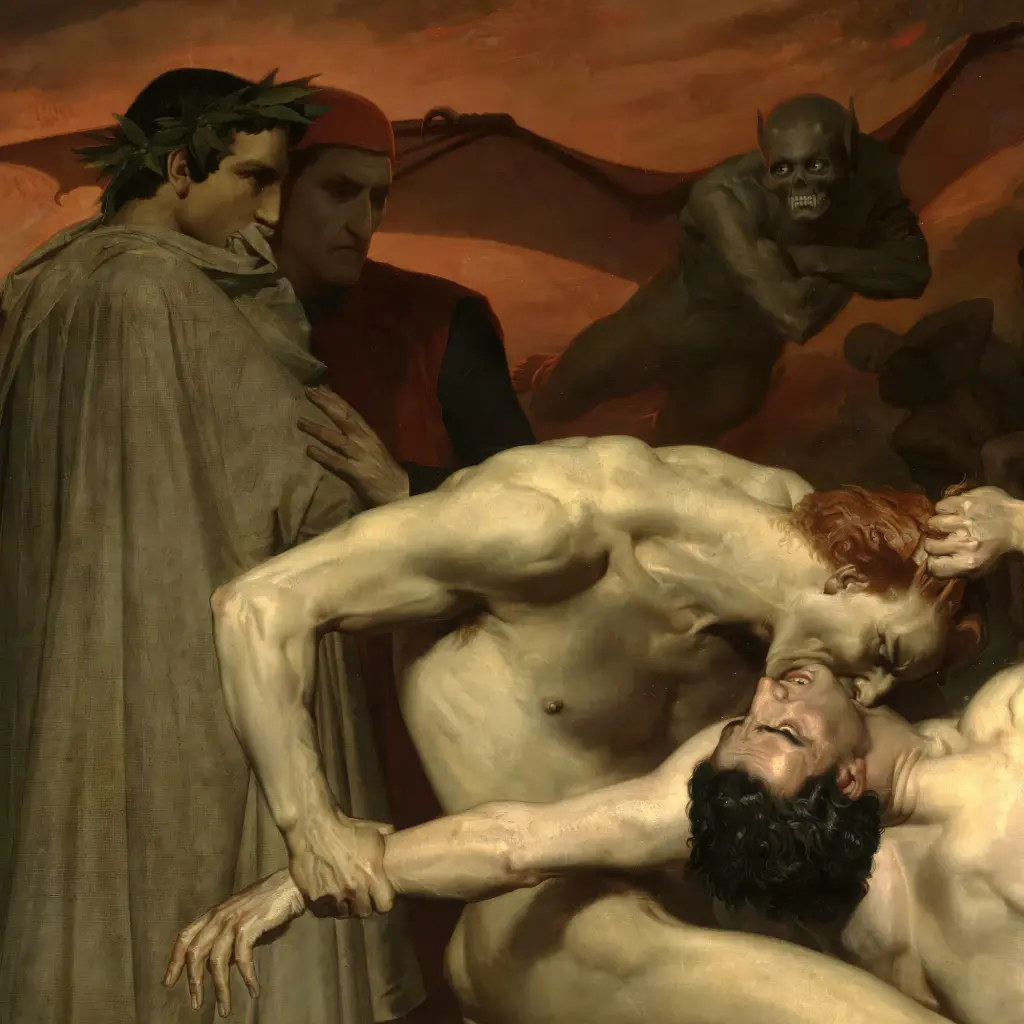 Інтер'єрна картина Данте и Вергилий в аду, Вильям Бугро, Bouguereau, Dante and Virgil in Hell, інтер'єрний декор, 75×60 см (id6991) - фото 5