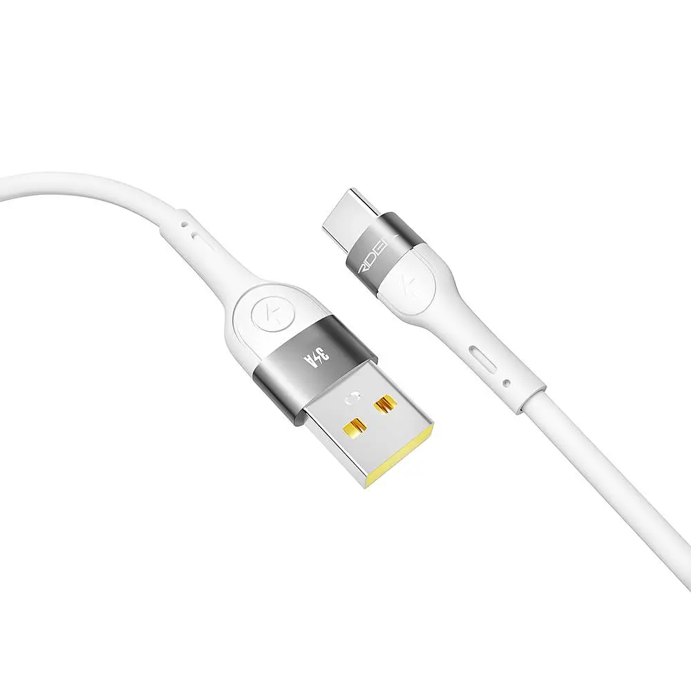 Кабель для зарядки USB Ridea RC-XS51 X-Silicone USB-Type C 60W 20V/3A 1.2 м Белый - фото 3