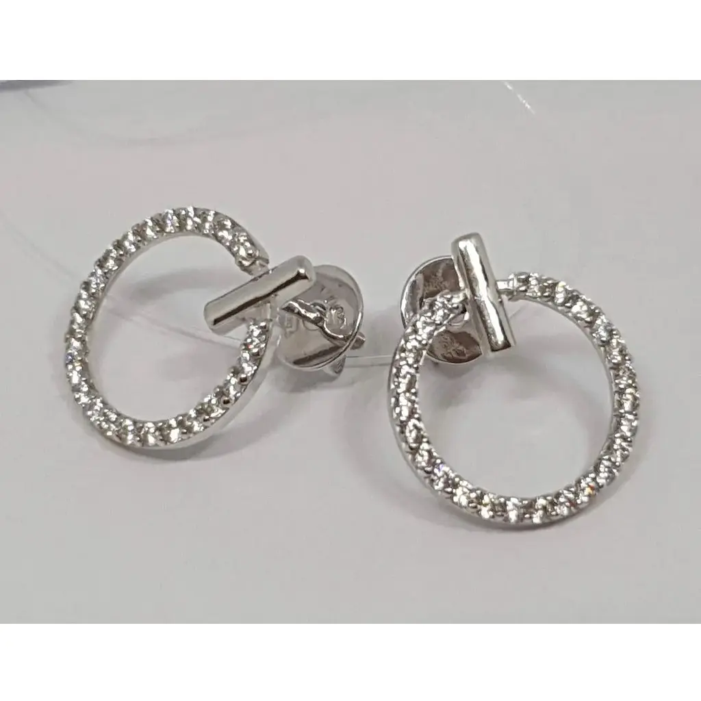 Серебряные пуссеты Dear с фианитами. 3445.1С - фото 3