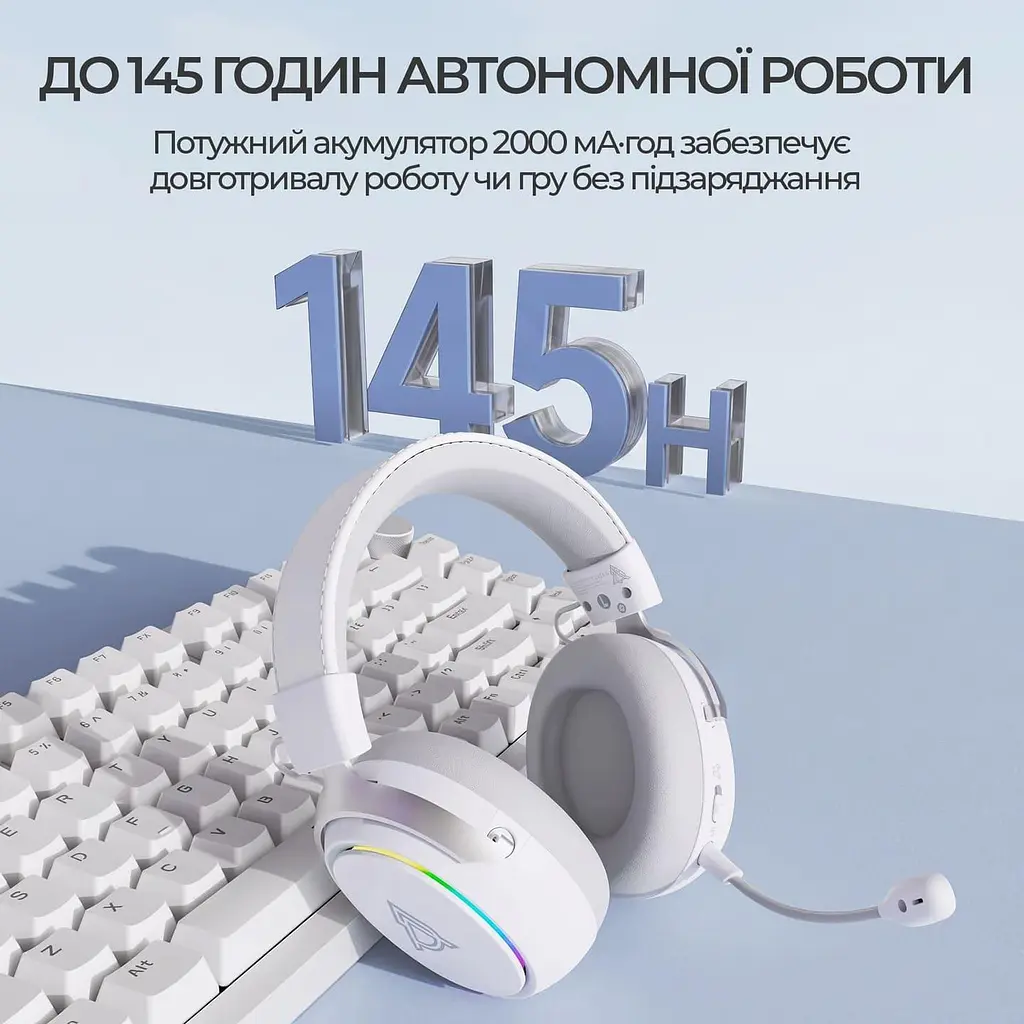 Ігрова гарнітура Ajazz AHM10 Max White (AHM10-MAX-W) - фото 8