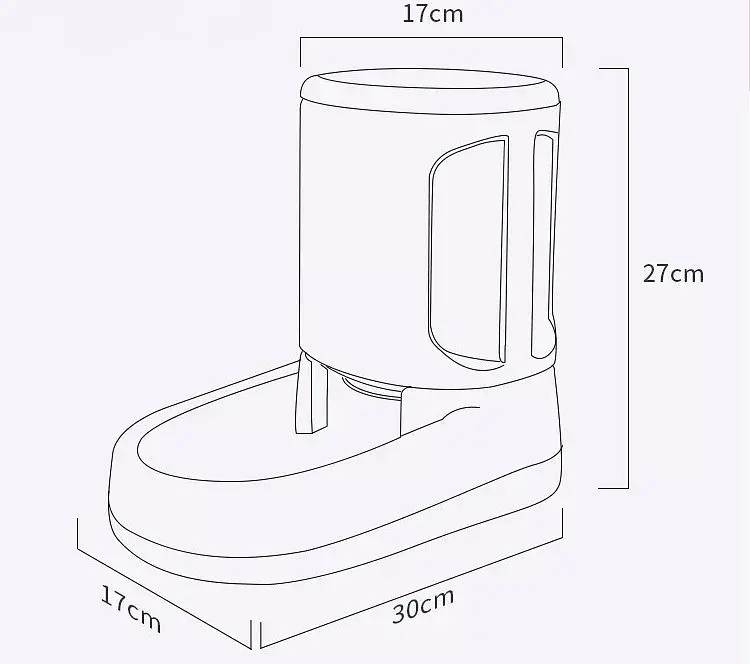 Годівниця для котів та поїлка Hoopet 2 x 3,5 л, комплект Сірий - фото 9