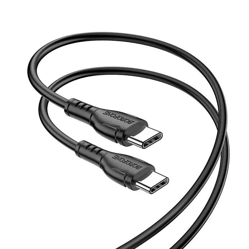 Кабель BOROFONE BX51 Triumph 60W charging data cable Type-C to Type-C чорний - фото 2
