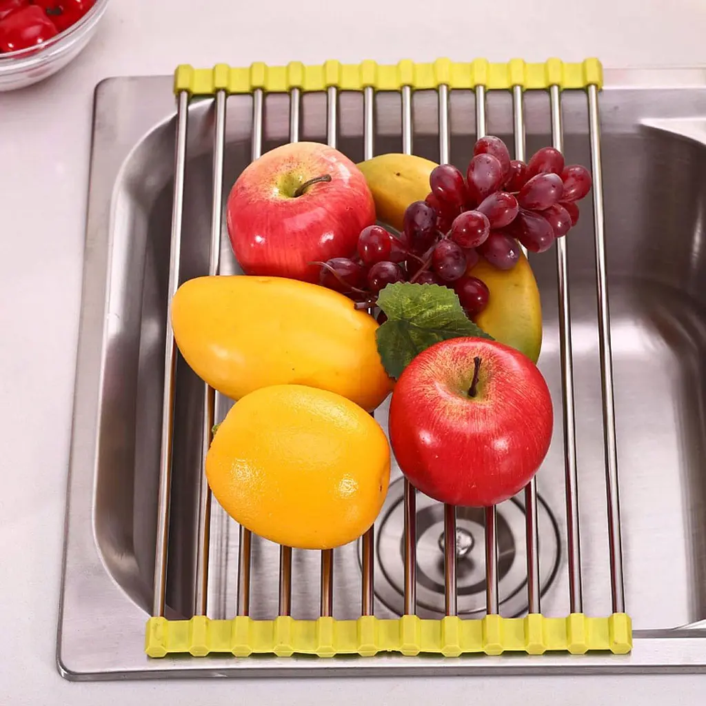 Сушилка для посуды на мойку (раковину) Kitchen Drainboard (желтая) сушка посуды на раковине (ST) - фото 3