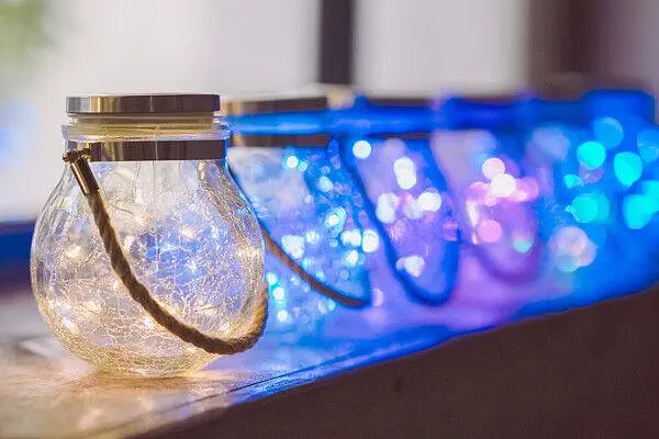 LED-светильник садовый Ночник стеклянный с солнечной батареей 30LED RGB - фото 2