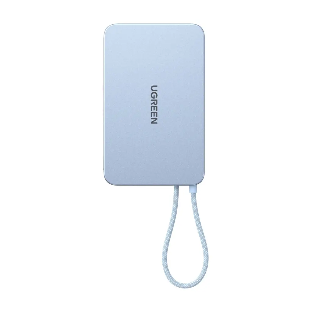 Батарея універсальна Ugreen 10000mAh 30W 1xUSB-C + 15W Magnetic Wireless + cable USB-C blue (65839B) - фото 4